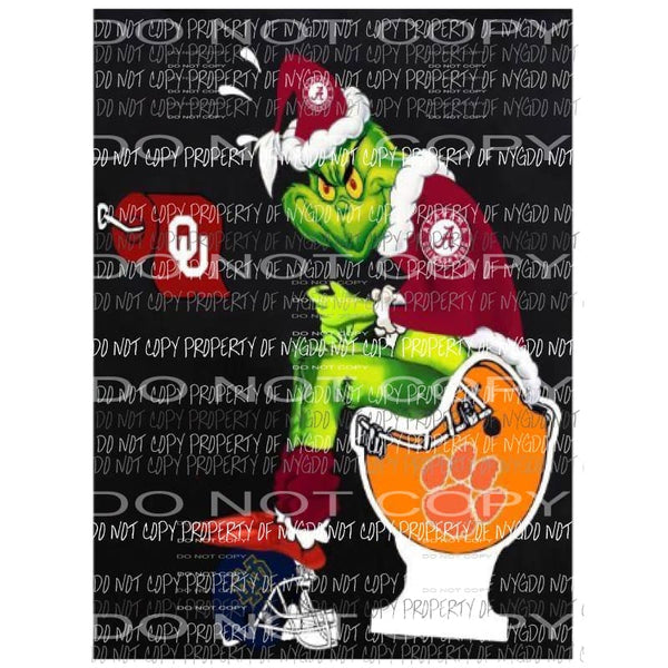 Grinch alabama Sublimation transfers Heat Transfer