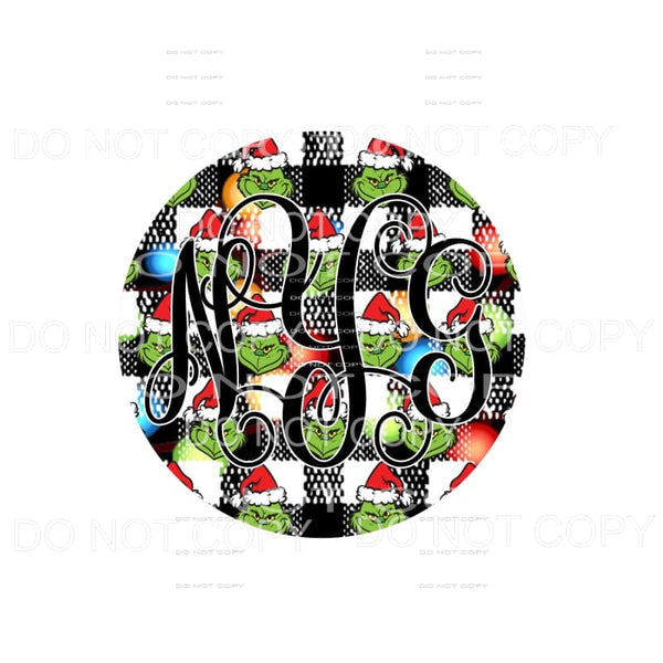 GRINCH MONOGRAM # 2 monogram letters put letters in notes 