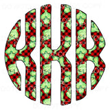 Grinch monogram letters put letters in notes please 