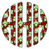 Grinch monogram letters put letters in notes please 