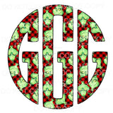 Grinch monogram letters put letters in notes please 