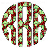 Grinch monogram letters put letters in notes please 