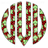 Grinch monogram letters put letters in notes please 