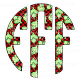 Grinch monogram letters put letters in notes please 