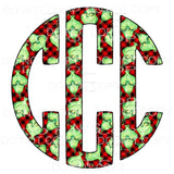 Grinch monogram letters put letters in notes please 