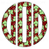 Grinch monogram letters put letters in notes please 