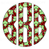 Grinch monogram letters put letters in notes please 