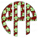 Grinch monogram letters put letters in notes please 