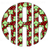 Grinch monogram letters put letters in notes please 