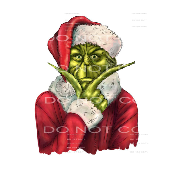 Grinch Santa # 1029 Sublimation transfers - Heat Transfer
