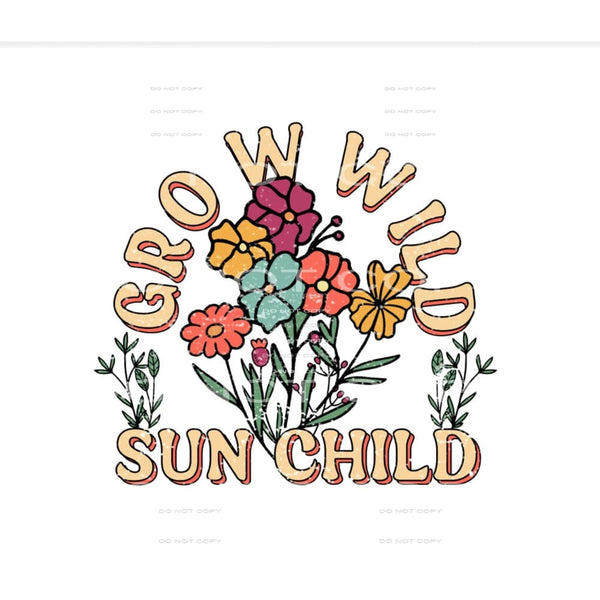 grow wild sun child #6891 Sublimation transfers - Heat 