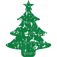 grunge Christmas tree #7422 Sublimation transfers - Heat 