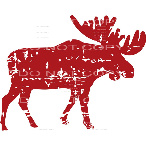 grunge moose #7423 Sublimation transfers - Heat Transfer
