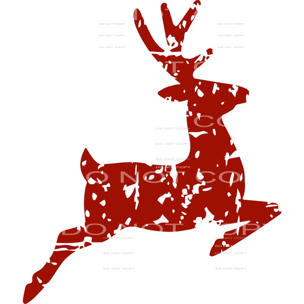 grunge reindeer #7424 Sublimation transfers - Heat Transfer