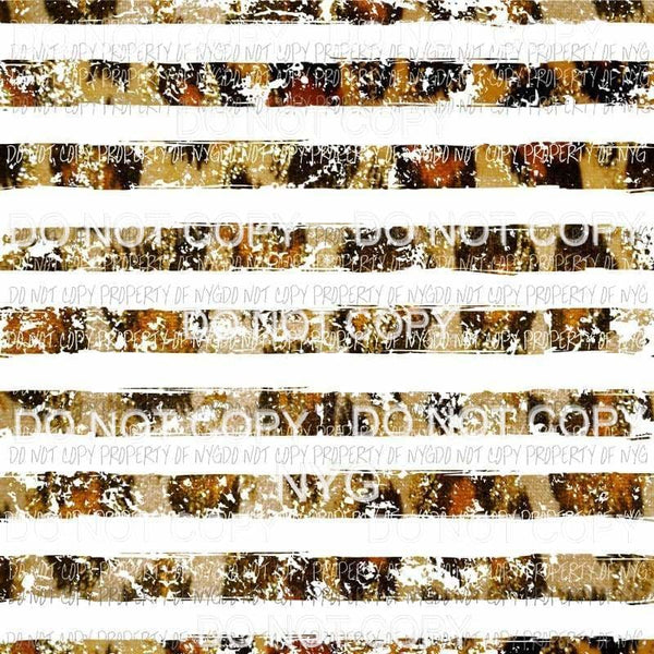 Grunge Stripe Leopard #1 Sublimation transfers 13 x 9 inches Heat Transfer