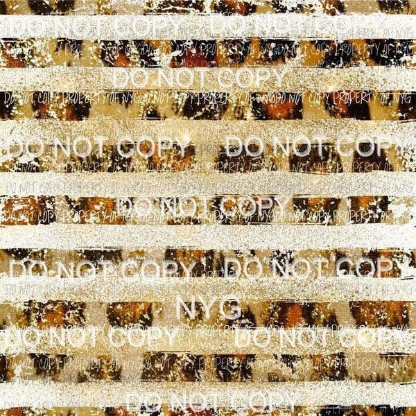 Grunge Stripe Leopard #2 Sublimation transfers 13 x 9 inches Heat Transfer