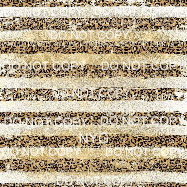 Grunge Stripe Leopard #3 Sublimation transfers 13 x 9 inches Heat Transfer