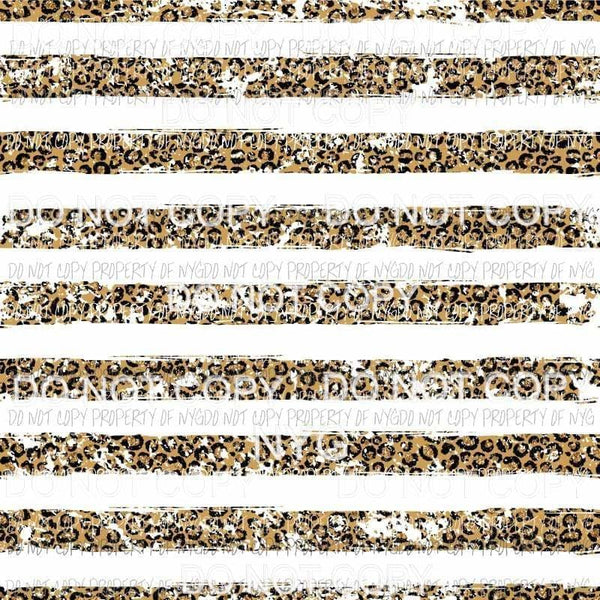 Grunge Stripe Leopard #4 Sublimation transfers 13 x 9 inches Heat Transfer
