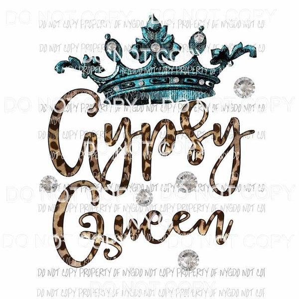 Gypsy Queen leopard crown diamonds Sublimation transfers Heat Transfer