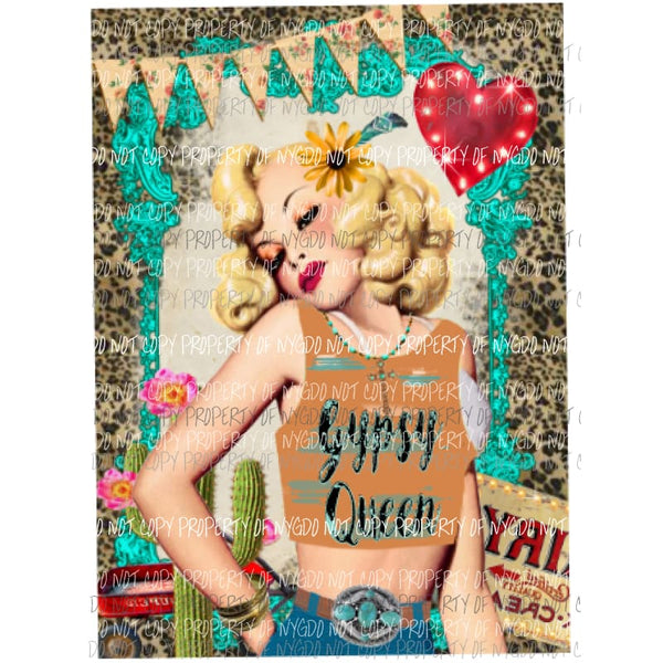 Gypsy Queen Sublimation transfers Heat Transfer