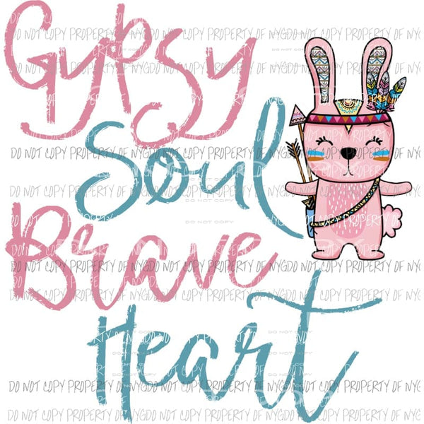 Gypsy Soul Brave Heart Sublimation transfers Heat Transfer