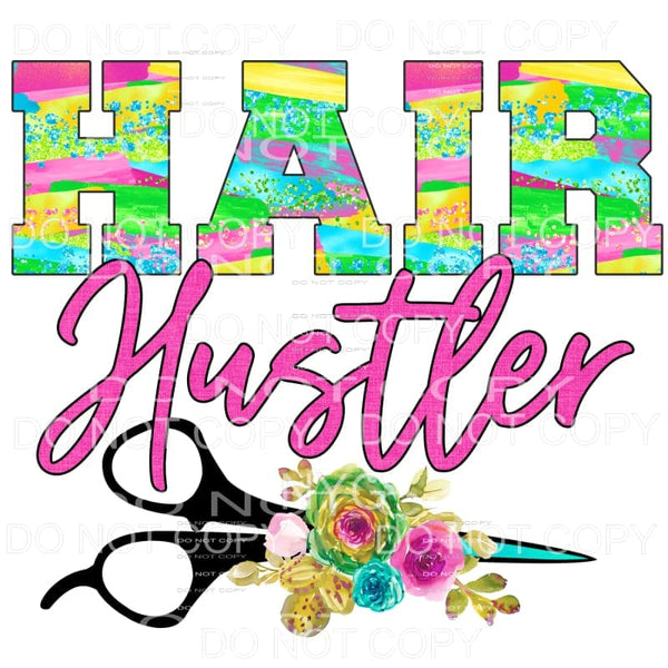 Hair Hustler Pink Colorful Floral Sublimation transfers - 