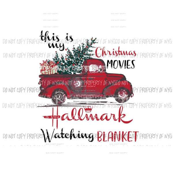 Hallmark BLANKET TRUCK Sublimation transfers Heat Transfer