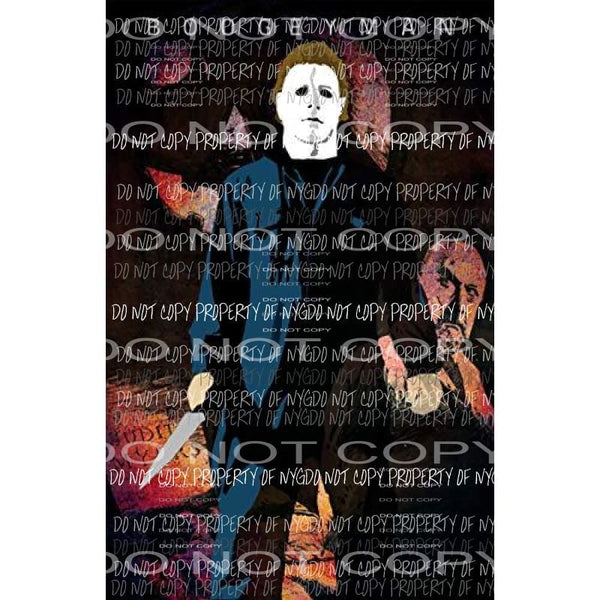 Halloween Horror Mike Myers Boogeyman Sublimation transfers Heat Transfer