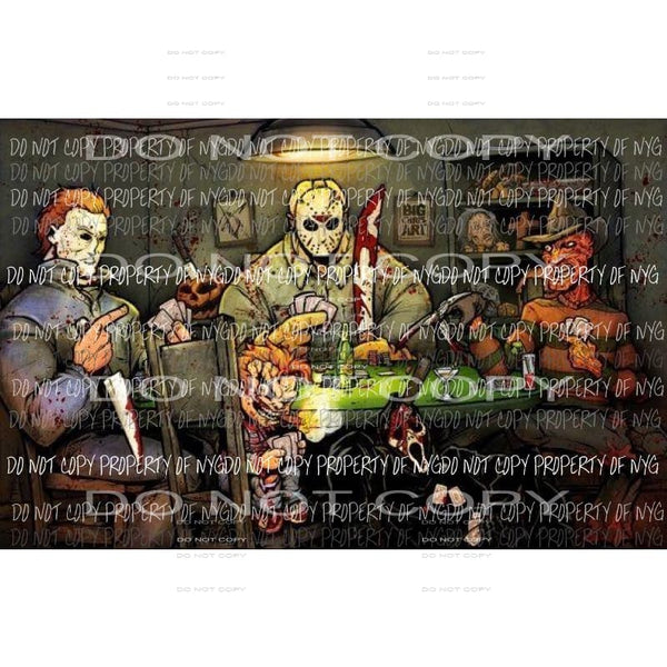 Halloween Horror Movie Freddie Sublimation transfers Heat Transfer