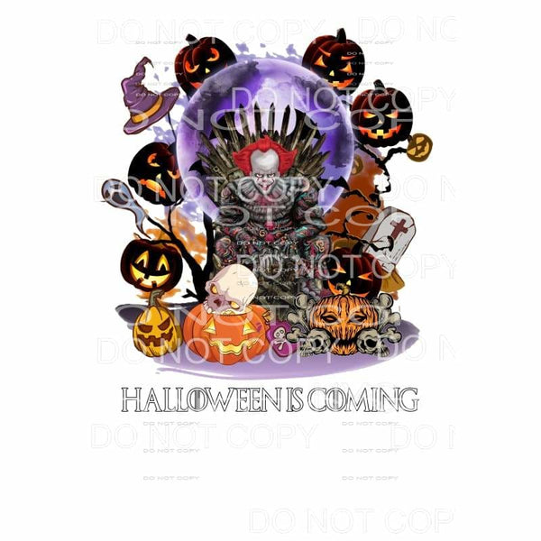 Halloween Is Coming Pennywise IT Horror Movie Sublimation 