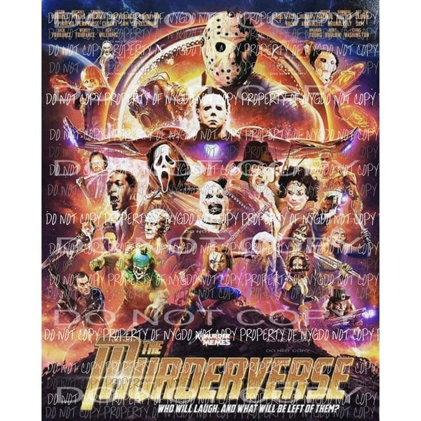 Halloween The Murderverse horror movie groups jason freddie myers Sublimation transfers Heat Transfer