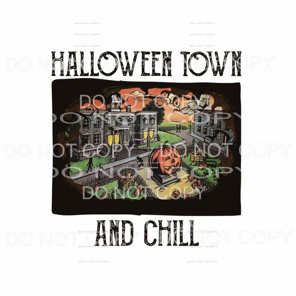 Halloween Town And Chill Movie Night Scene #19 Sublimation 