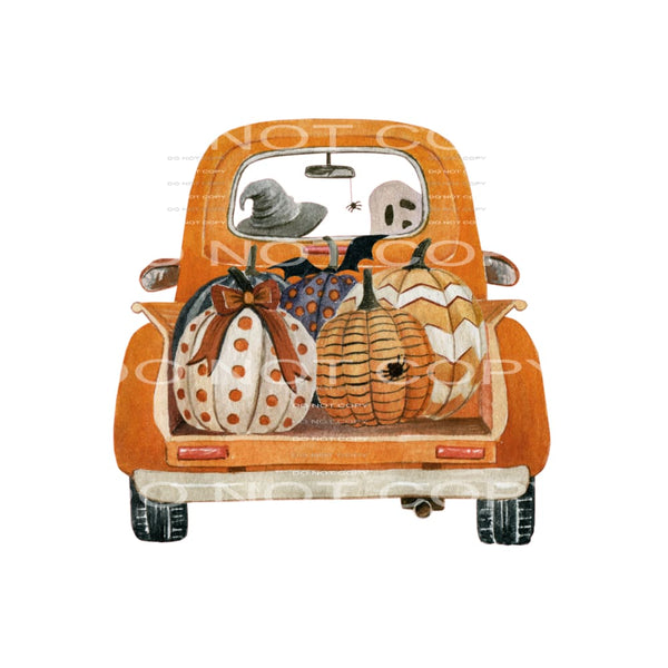 halloween truck #7582 Sublimation transfers - Heat Transfer