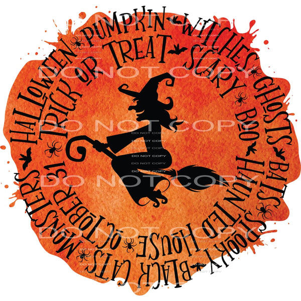 halloween witch #7604 Sublimation transfers - Heat Transfer