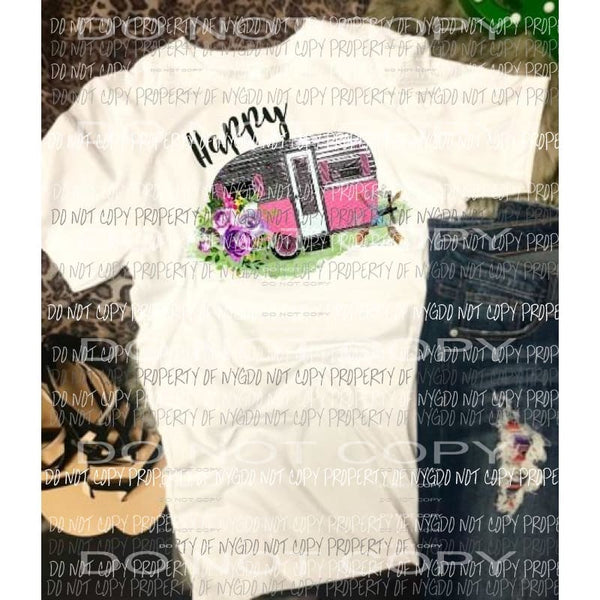 Happy Camper sublimation transfer Heat Transfer