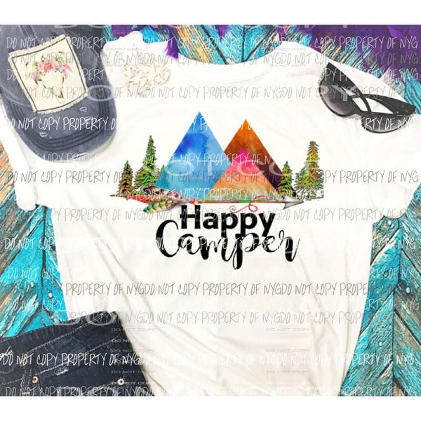 Happy Camper Sublimation transfers Heat Transfer