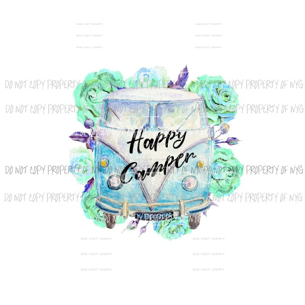 Happy Camper Sublimation transfers Heat Transfer