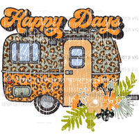 Happy Days ORANGE Sublimation transfers Heat Transfer