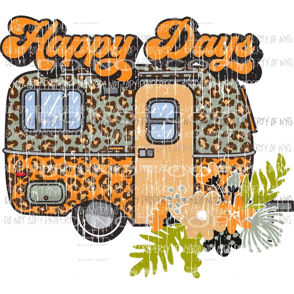 Happy Days ORANGE Sublimation transfers Heat Transfer
