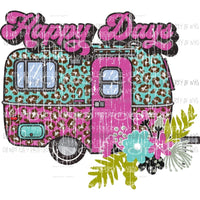 Happy Days PINK AND TEAL Sublimation transfers Heat Transfer