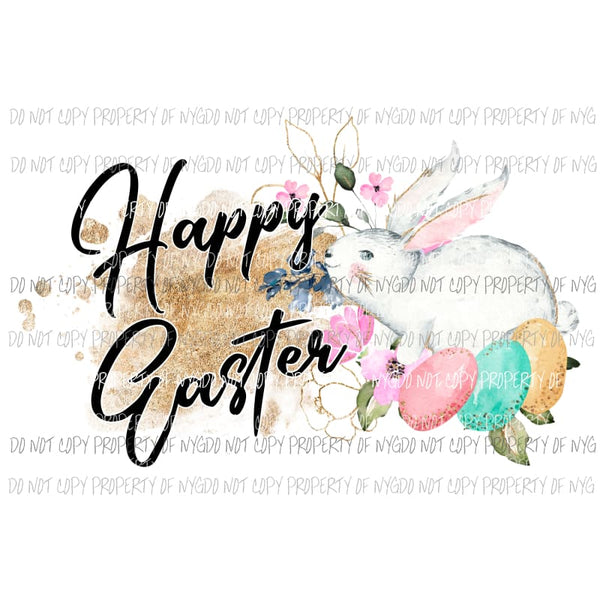 Happy Easter #10 bunny rabbit and eggs Sublimation transfers Heat Transfer
