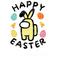 Happy Easter Among Us Yellow Sublimation transfers - Heat 