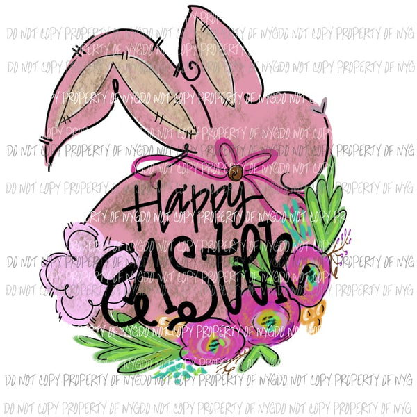 Happy Easter Bunny Rabbit 6 Sublimation transfers Heat Transfer