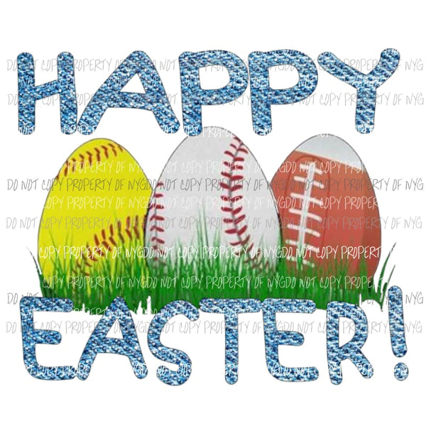 Happy Easter sports eggs Sublimation transfers Heat Transfer