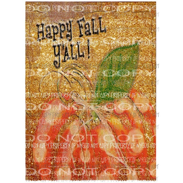 Happy Fall Painting 3 Sublimation transfers Heat Transfer