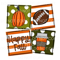 happy fall squares # 123 Sublimation transfers - Heat 
