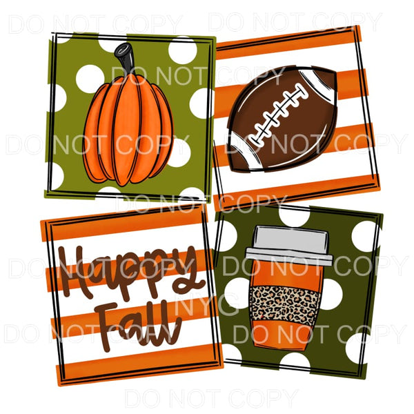 happy fall squares # 123 Sublimation transfers - Heat 