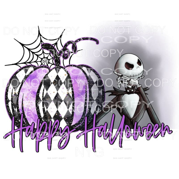 Happy Halloween Pumpkin Jack Sublimation transfers - Heat 