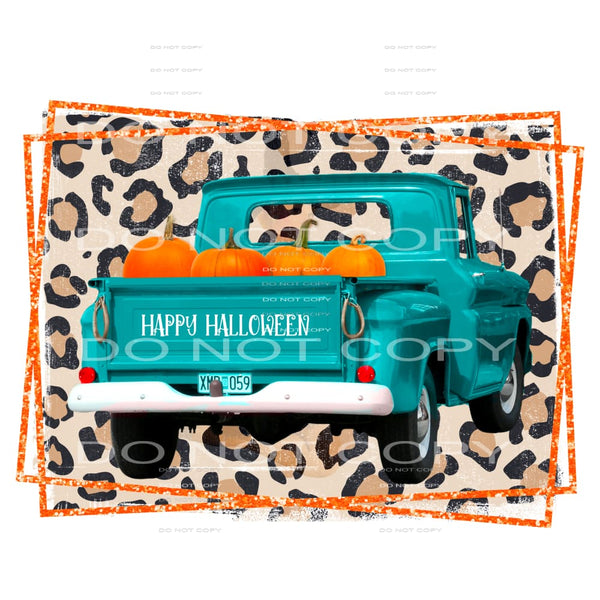 happy halloween truck #7588 Sublimation transfers - Heat 