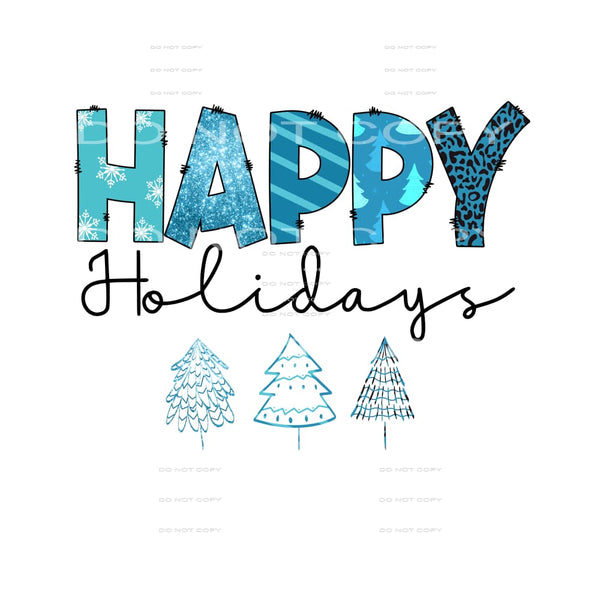 Happy Holidays #7429 Sublimation transfers - Heat Transfer